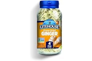 Litehouse Freeze Dried Ginger - Ginger Flakes, Substitute for Fresh Ginger, Perfect for Tea, Organic Dried Ginger Root, Non-GMO, Gluten Free - 0.56 Ounce