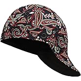 BOCOMAL FR Welding Cap Paisley Printed CAT2 Flame Resistant Midweight 6 Pannel Welder Caps
