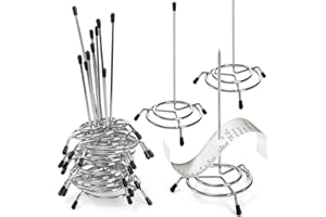 AVLA 10 Pack Check Spindle, Paper Receipt Holder Spike, Stainless Steel Restaurant Ticket Stabber, Desk Straight Rod Bill Fork, Memo Holder Spike for Office Kitchen, 6.5 Inch