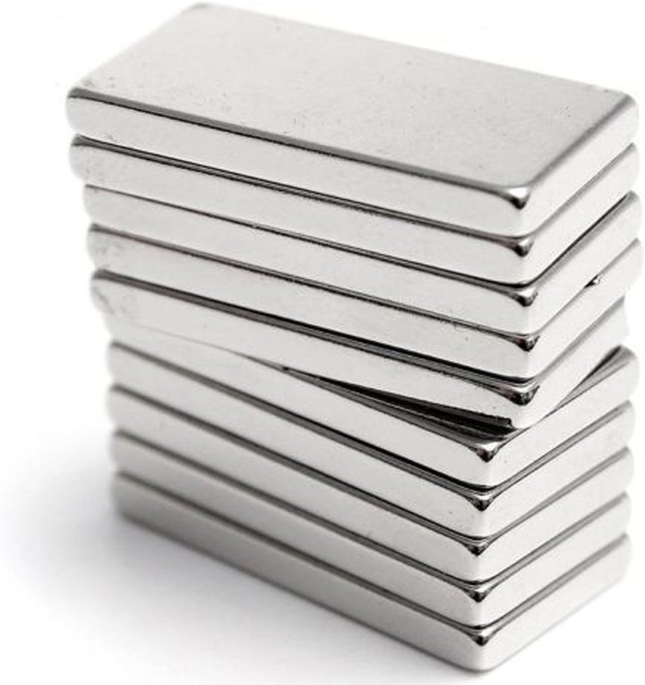 Magnetics 30x10x2mm 20-Piece Rectangular Magnets Ideal for refrigerators, Handicraft Projects, whiteboards, DIY Projects, Office Magnets - Map Square ma