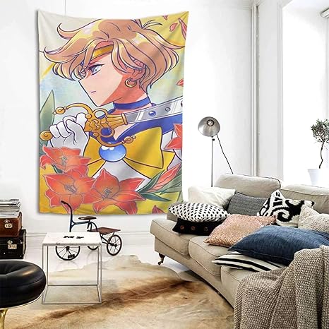 Amazon Co Jp 21新款 セーラームーン 美少女戦士 Sailor Moon タペストリー インテリア 壁掛け おしゃれ 室内装飾 多機能 寝室 カーテン おしゃれ 個性ギフト 新築祝い 結婚祝い プレゼント ウォール アート 80 60in ホーム キッチン