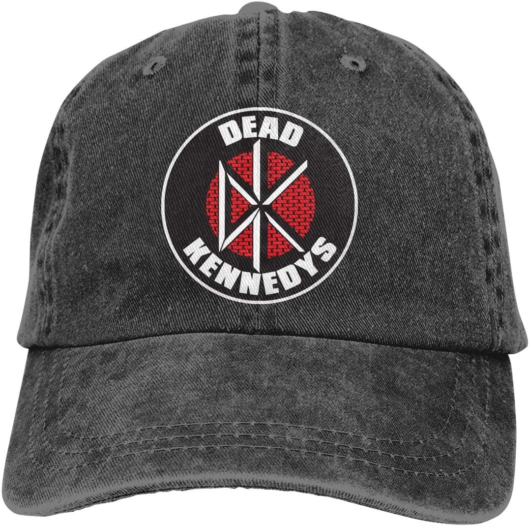 DADAJINN Dead Kennedys Brick Logo Adjustable B-boy Cotton Washed Denim Caps Hats Black