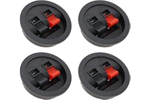 Be In Your Mind 4pcs Round Speaker Clip WP2-9 Round Spring Clip Audio Speaker Terminals for Car Subwoofers Speaker Cable Term