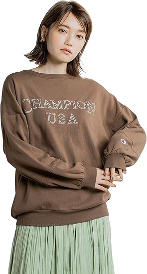 リップスター Lipstar Champion チャンピオン ロゴトレーナー M ブラウン Tシャツ カットソー 通販 Amazon