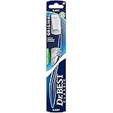 Dr.Best Best High-Low Toothbrush, Medium, for Thorough Cleaning Between Teeth with Curved Brush Profile, Pack of 1