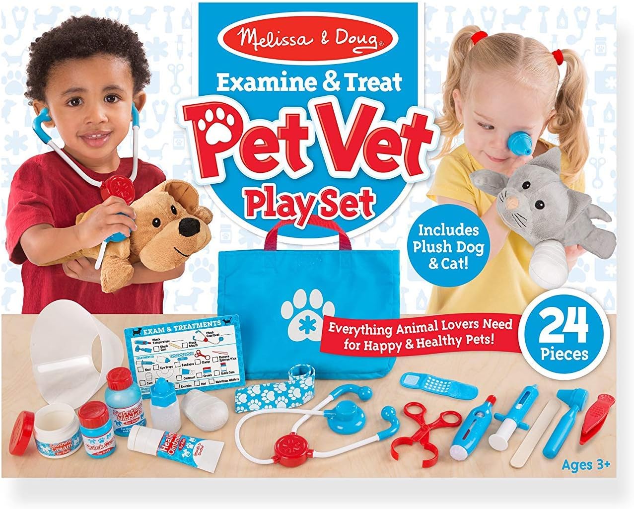 melissa and doug examine and treat pet vet play set