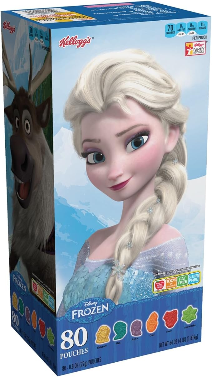 Amazon Kellogg S Disney Frozen Fruit Snacks 22gx80袋入り ケロッグ ディズニー フローズン フルーツスナック Kellogg S スナック菓子 通販
