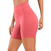 CRZ YOGA Womens High Waisted Volleyball Spandex Yoga Shorts Biker Shorts 6 Inches