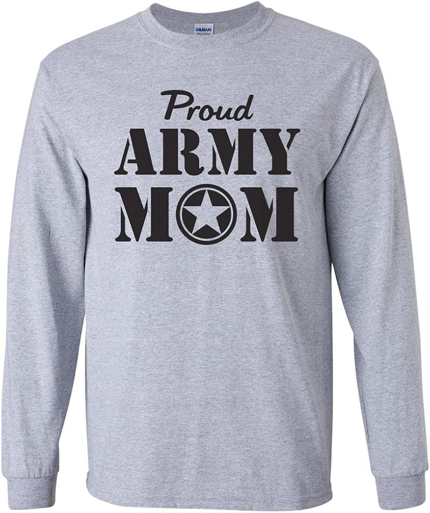 Proud Army Mom T Shirt In Gray 6361 | Pilihax