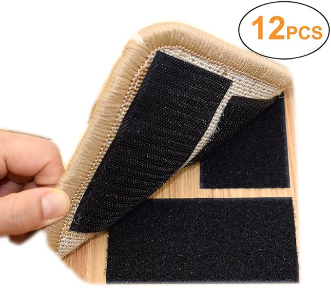 Yesreal Rug Anchors Carpet Hook and Loop Nonslip Mat Antiskid