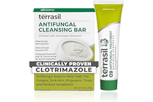 terrasil Antifungal Treatment (2-Product Kit 14g Tube + 75g Soap bar) Antifungal Cream with Clotrimazole and Natural Ingredients, Relief for Ringworm, Jock Itch, Athletes Foot, Fungal Yeast Infection