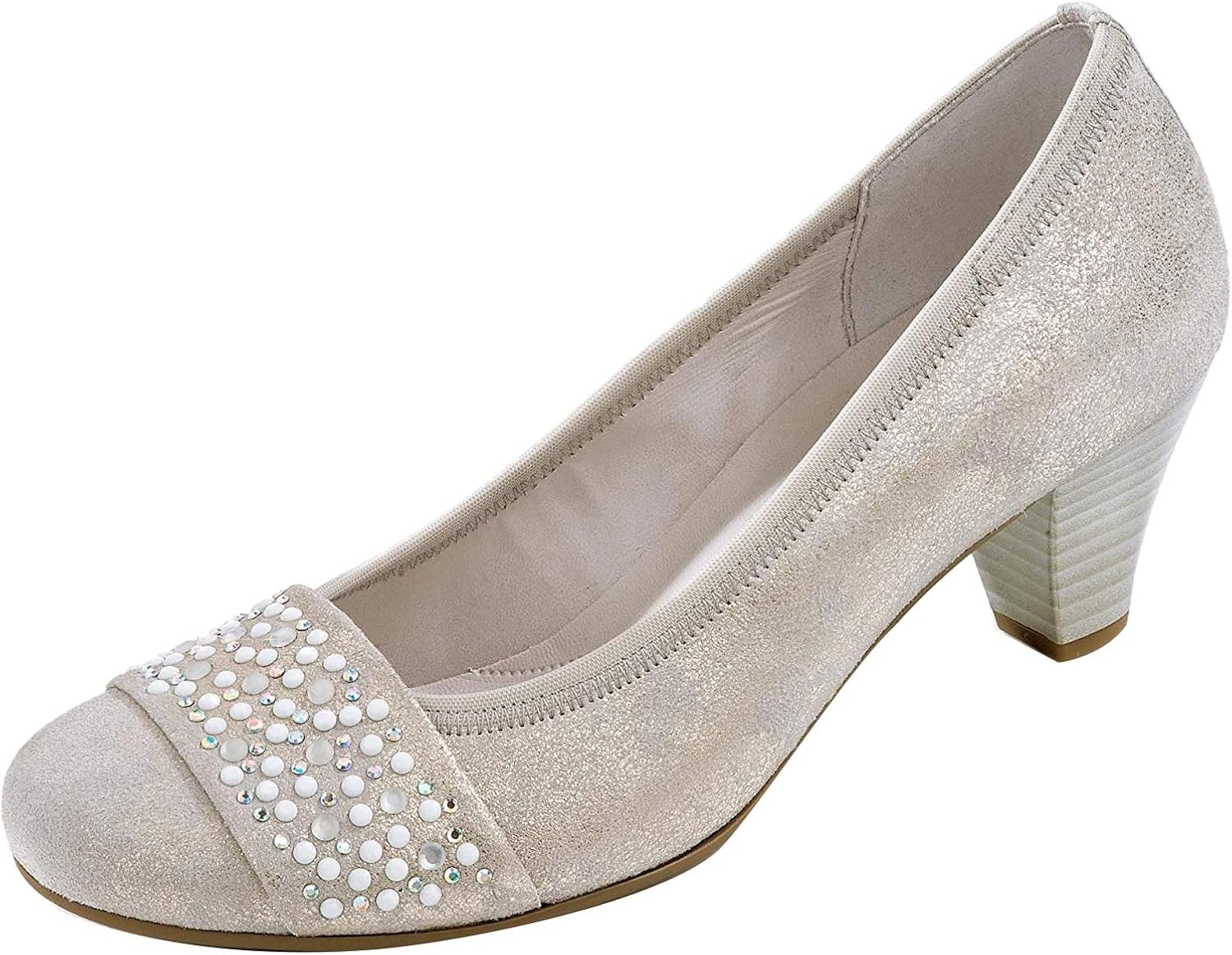 gabor silver court shoes