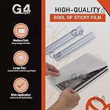 G4GADGET Clear Sticky Back Plastic Book Cover Film 33cm x 1m Transparent view 4