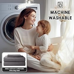 Shilucheng 100% French Linen Sheets - Full Size Bed
