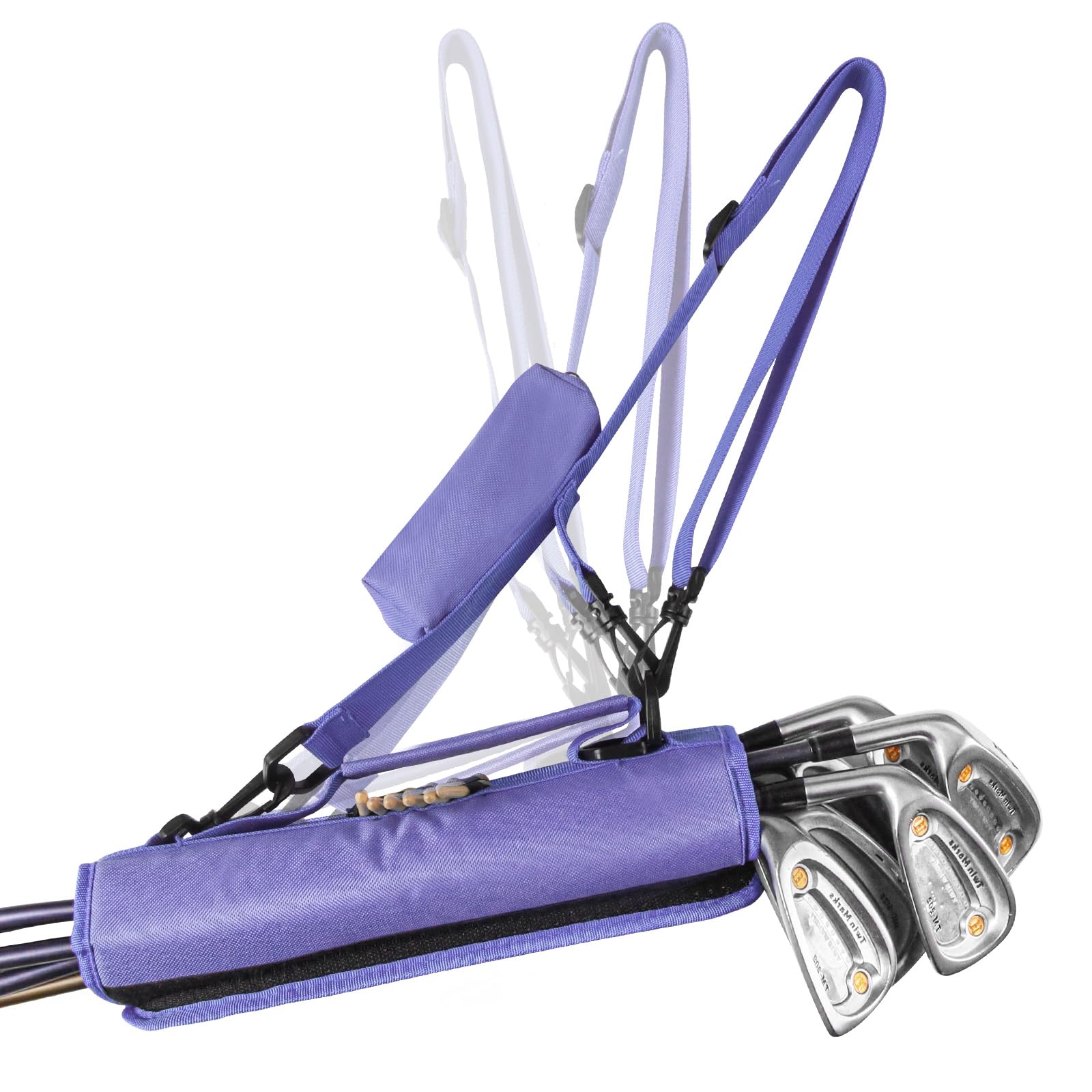 Golf Club Bag Mini for Men Women Driving Range Course Practice, Golf Pencil Bag with Shoulder Straps Sleeves Lightweight Durable Fashion for Golf Training (Purple) — image 1