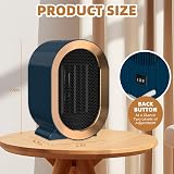 Eidoct 1200W Portable Ceramic Heater Two Modes Overheat Protection Safe Energy view 8