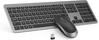 Seenda SK38 Wireless Keyboard and Mouse Set UK Full Size Numeric Keypad Black