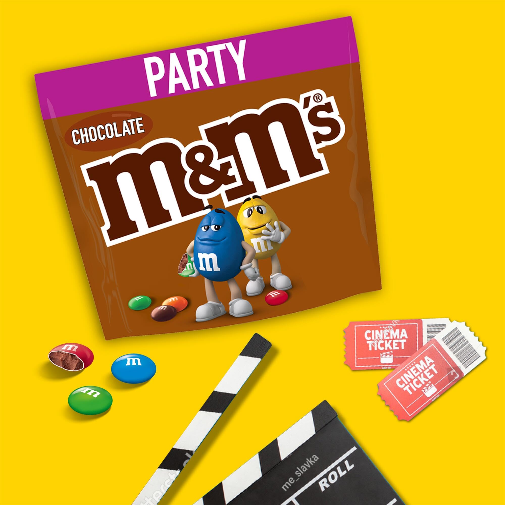 M&M’s Chocolate Großpackung Schokolade, Knackige Schokolinsen mit bunter Zuckerhülle als Süßigkeiten, Party-Mix, 1 x 800 g 3