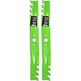 8TEN LawnRAZOR Blade Set for Cub Cadet MTD Troy Bilt 942-04308-X LTX1040 RZT-L42 Mustang XP Toothed 42-inch Cut Deck 2 Pack