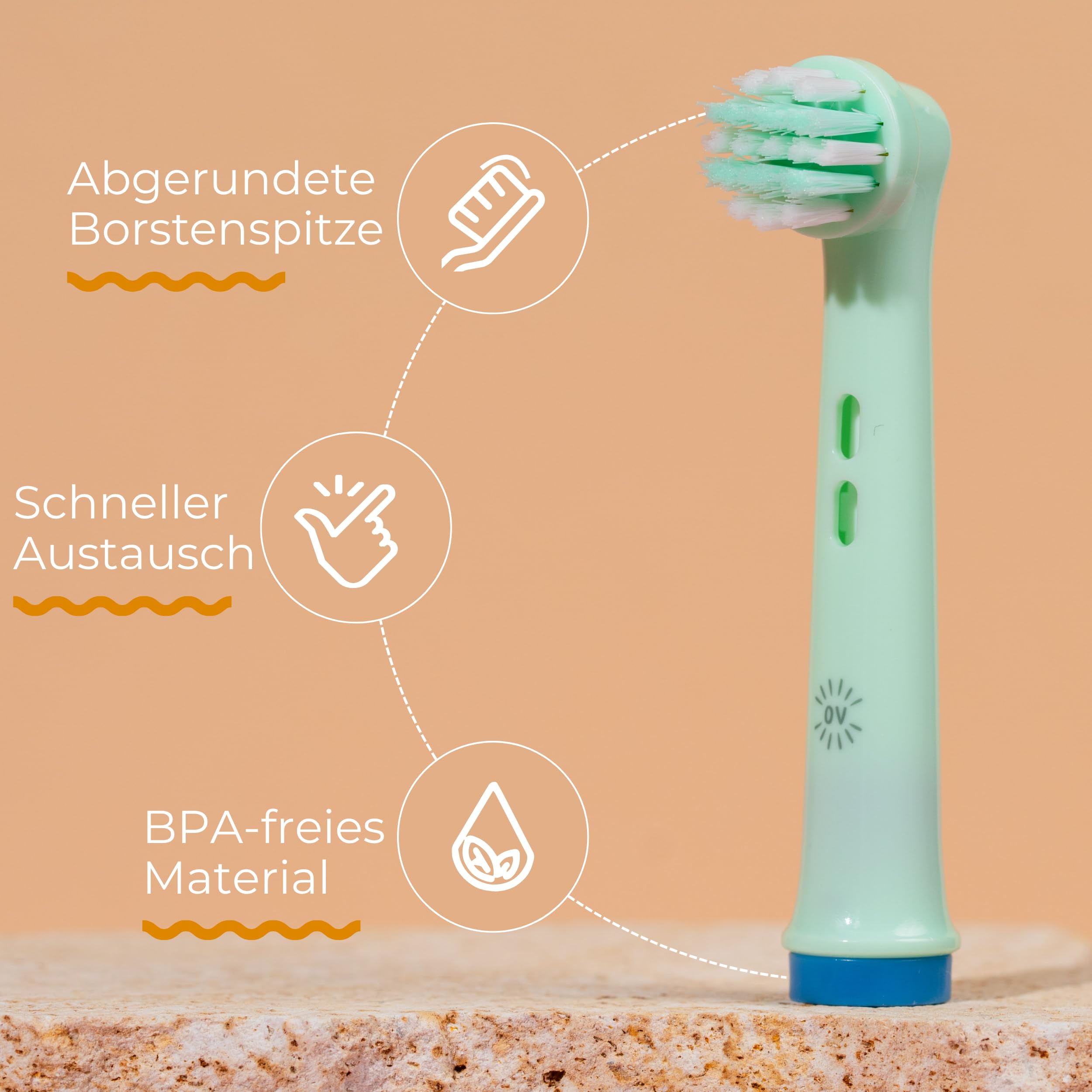 Oral-B Kompatible Aufsteckbürsten Kinder | OralVista 16er-Pack bunte elektrische Kinder Aufsteckbürste | Sanft zu empfindlichem Zahnfleisch | Lustiges Design 6