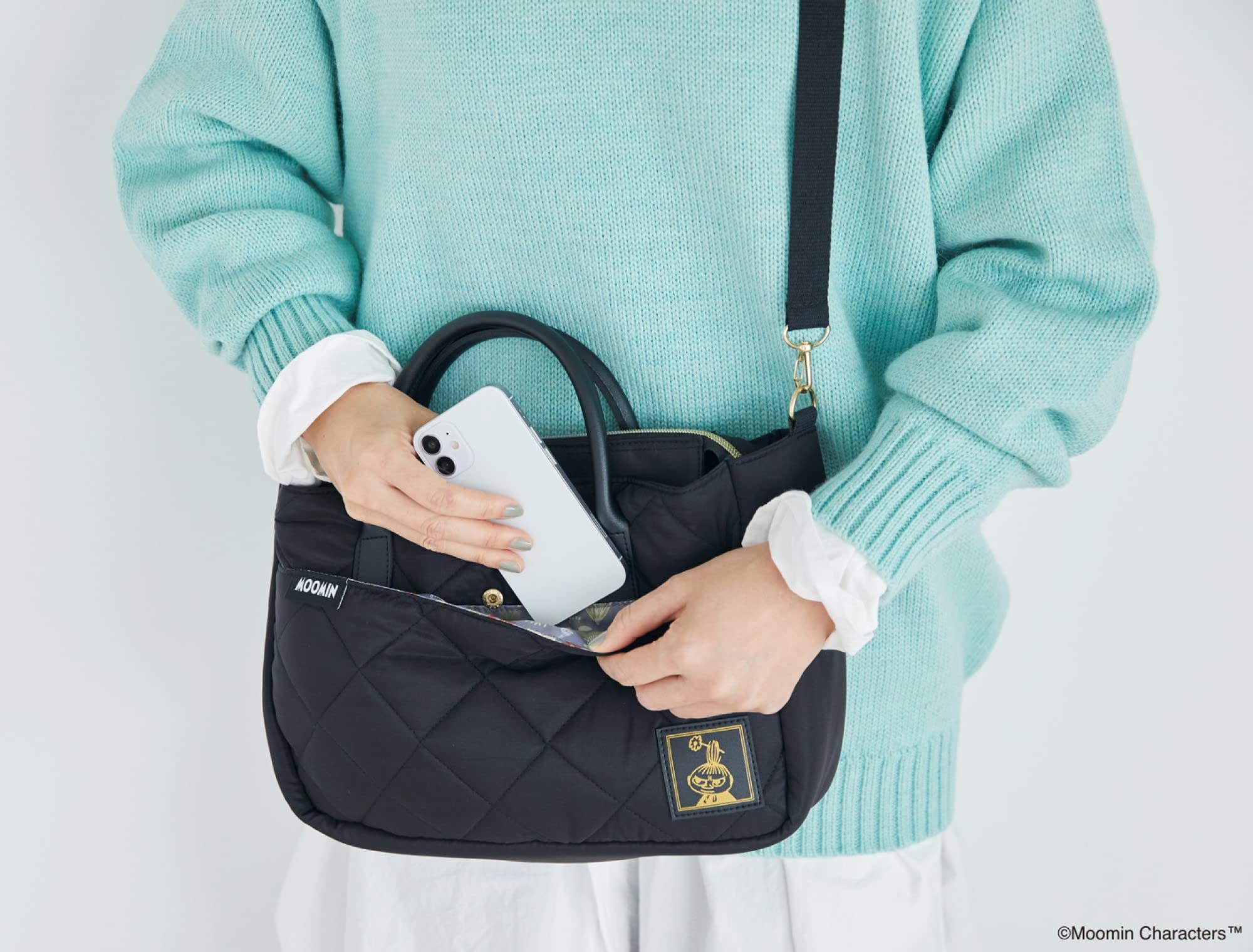 【ムーミン ムック本 付録】超軽量 2WAYキルティングショルダーバッグ