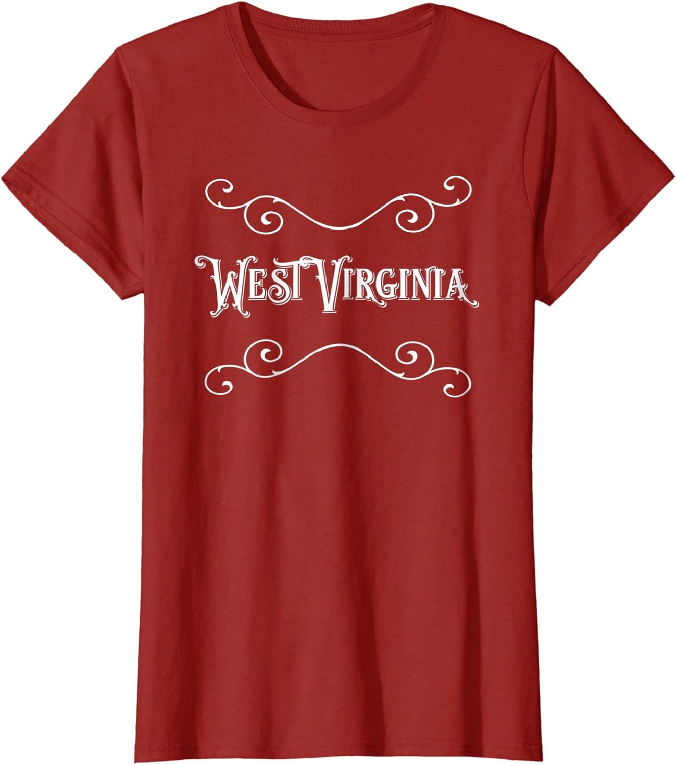West Virginia State Vintage Type Graphic T shirt Clothing