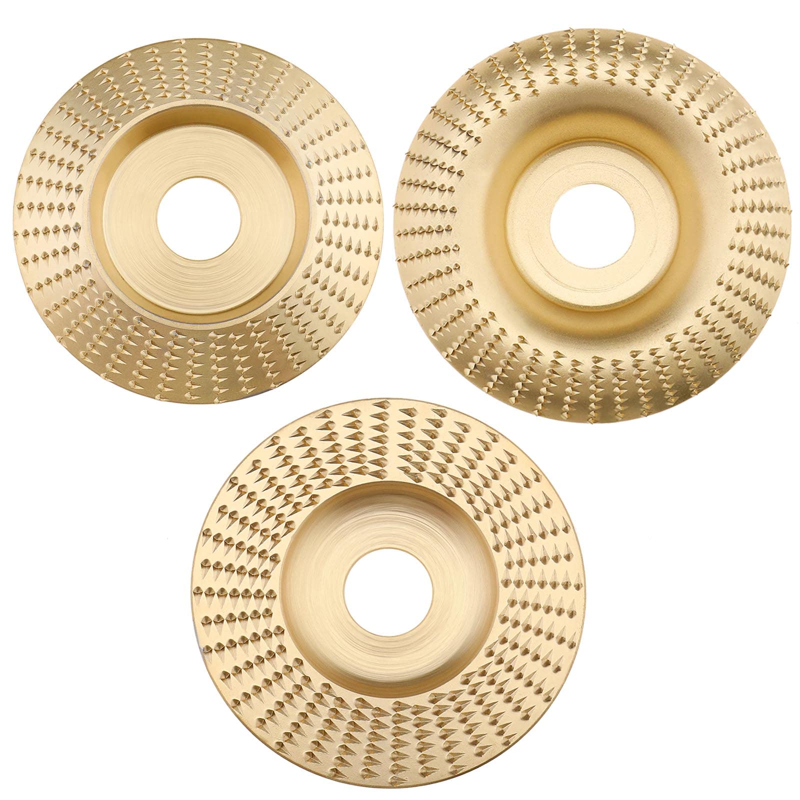 ECSiNG 3PCS Wood Carving Disc Set Wood Grinding Wheel Rotary Disc Sanding Woodworking Carving Abrasive Disc Tools for Wood Peeling Grinding Carving