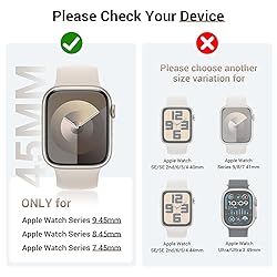Tensea [3Pack for Apple Watch Screen Protector Case
