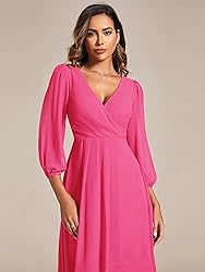 Ever-Pretty Women's Chiffon Spring V Neck Long