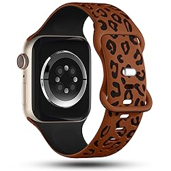 CreateGreat Sport Leopard Engraved Bands Compatible