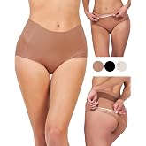 Non-Slip High Waist Briefs with Silicone Lines, Seamless Black Underwear, Polyamide, Cotton Gusset, Breathable