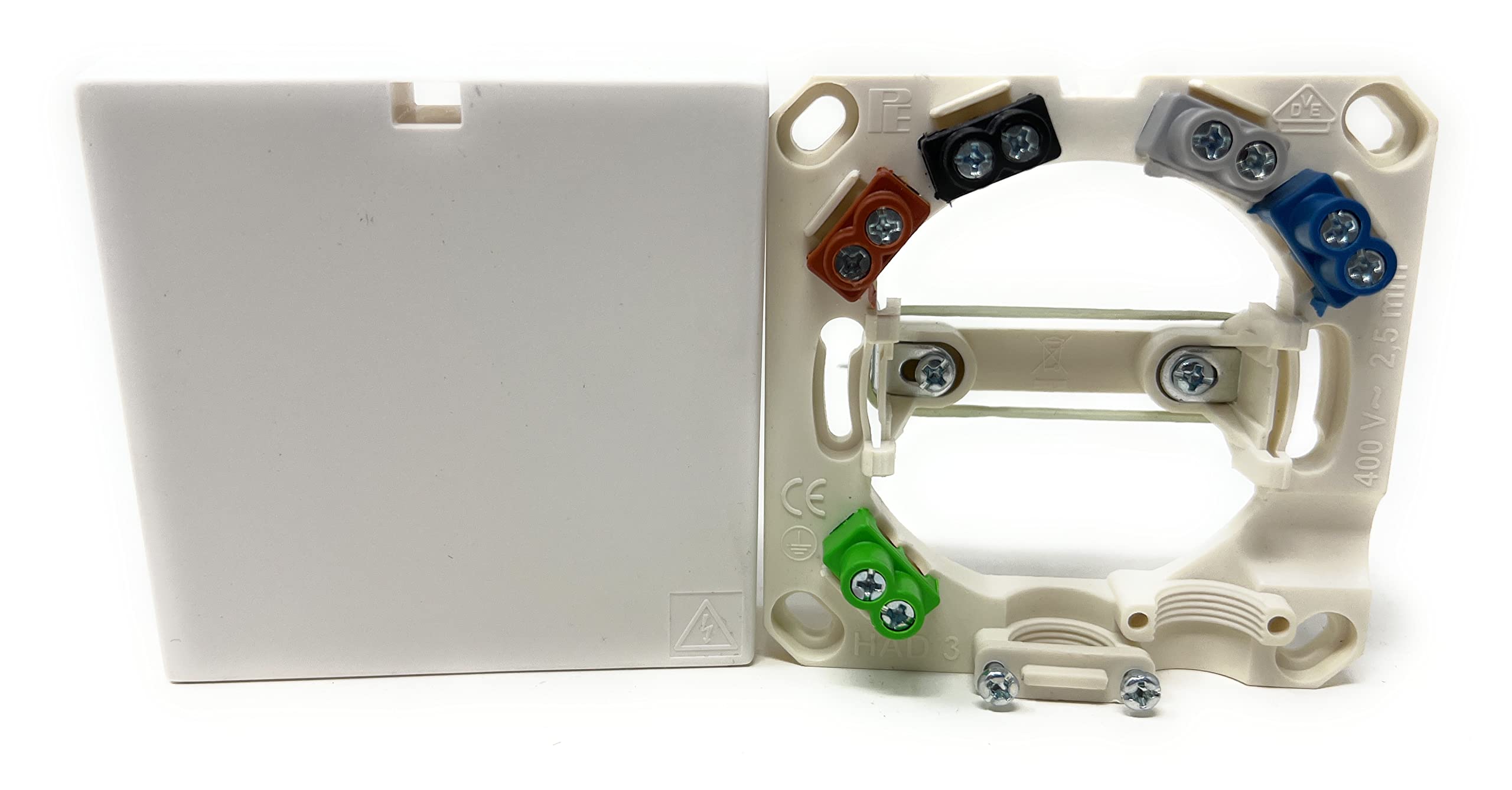 Pollmann Connection box HAD3, surface-/flush-mounted, 5x2,5mm², white