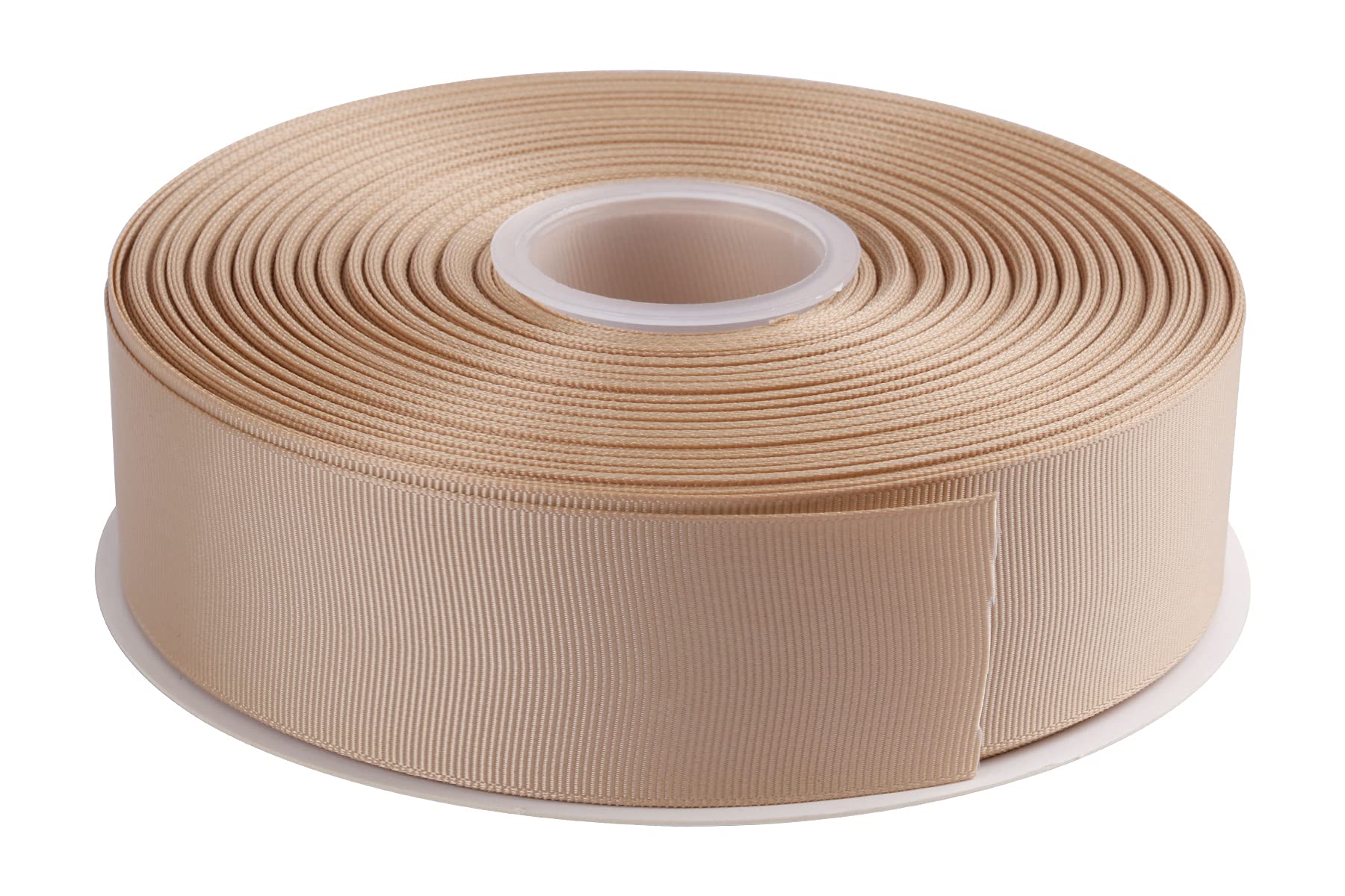 AVANAVA 38mm Wide Grosgrain Ribbon - 45 Meters, Ideal for Gift Wrapping, Hair Bows, Home Decor, Flower Arrangement (835-Tan)