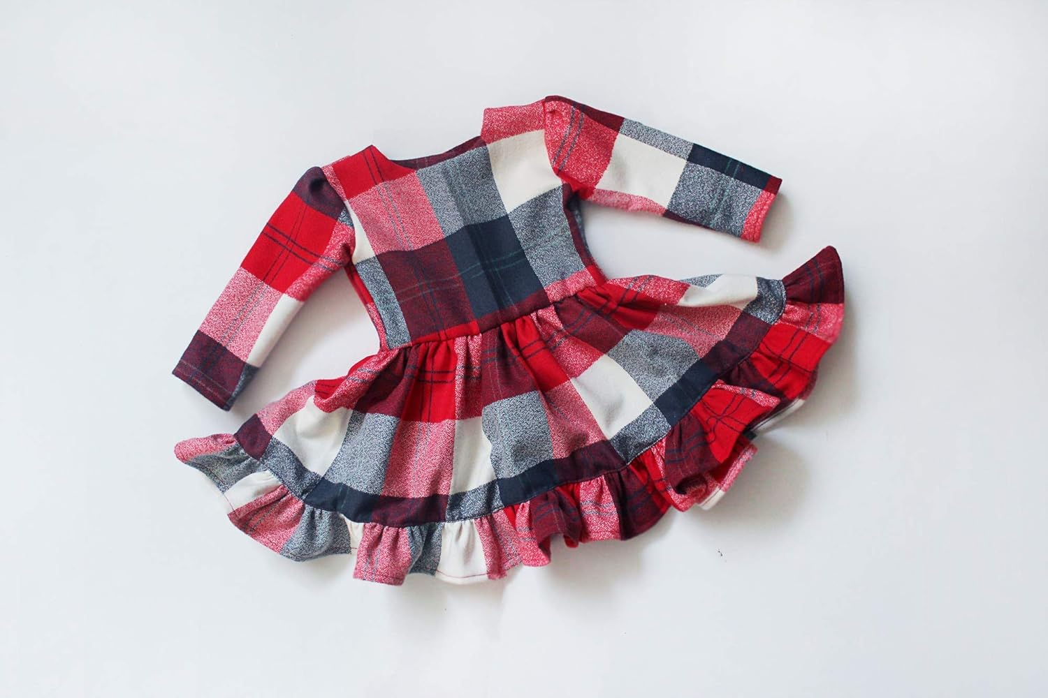 plaid baby outfit girl