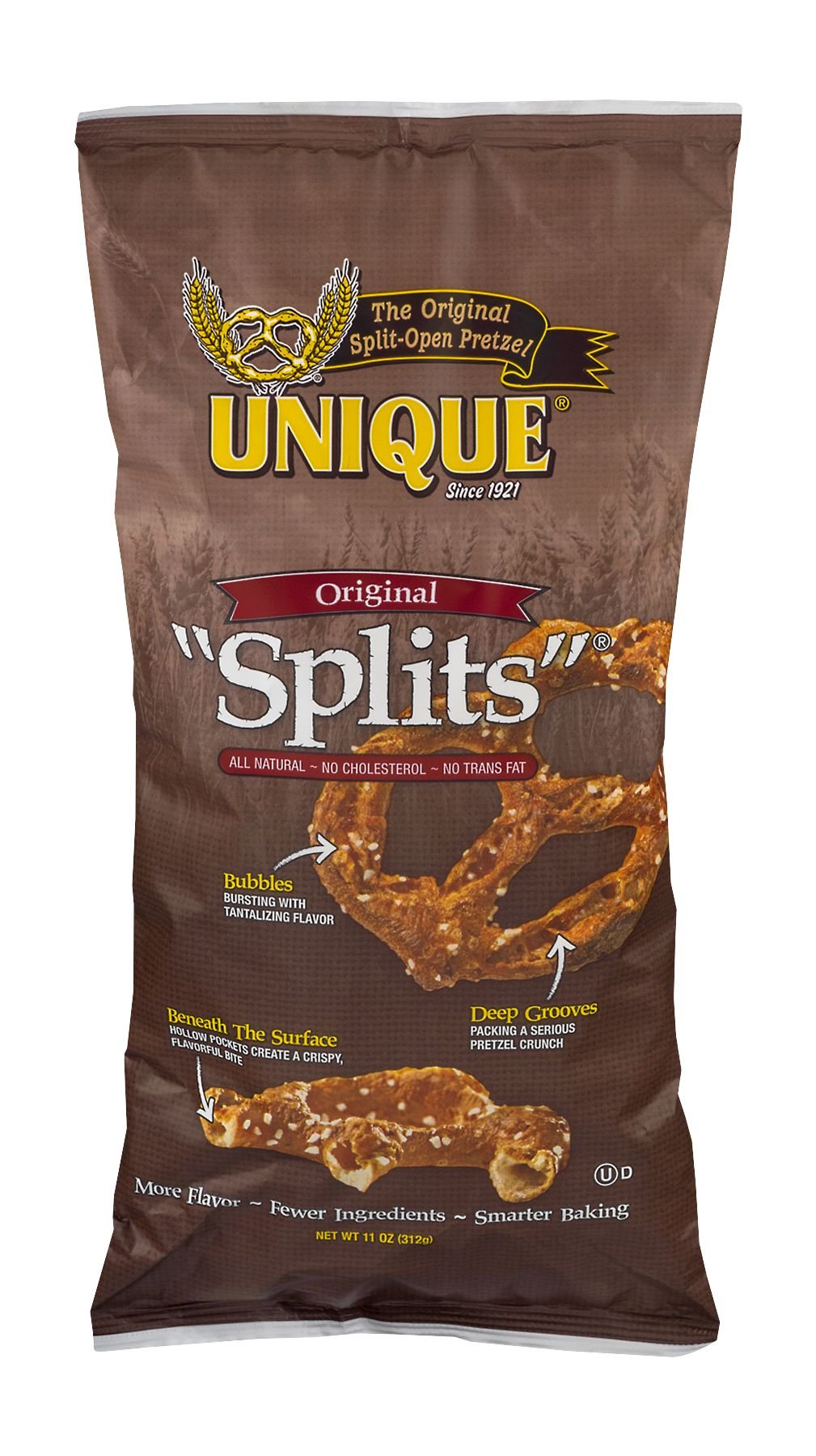 Unique Pretzels Original Baked Pretzel Splits 11Ounce 12 Bags Free