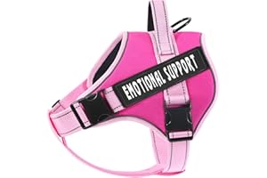 voopet Emotional Support Dog Harness, Professional Service Dog Vest Harness for Small Medium Large Dogs, Reflective Breathable and Adjustable No Pull/Choke ESA Essential Harness