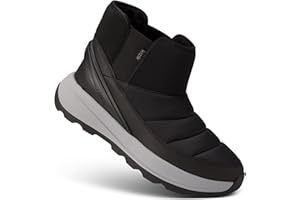 Kizik Juno 2 Low Slip On Snow Boots for Men: Durable Rubber Soles for Any Terrain, Faux Fur Lining for Warmth During Winter Daily Wear - Regular Width