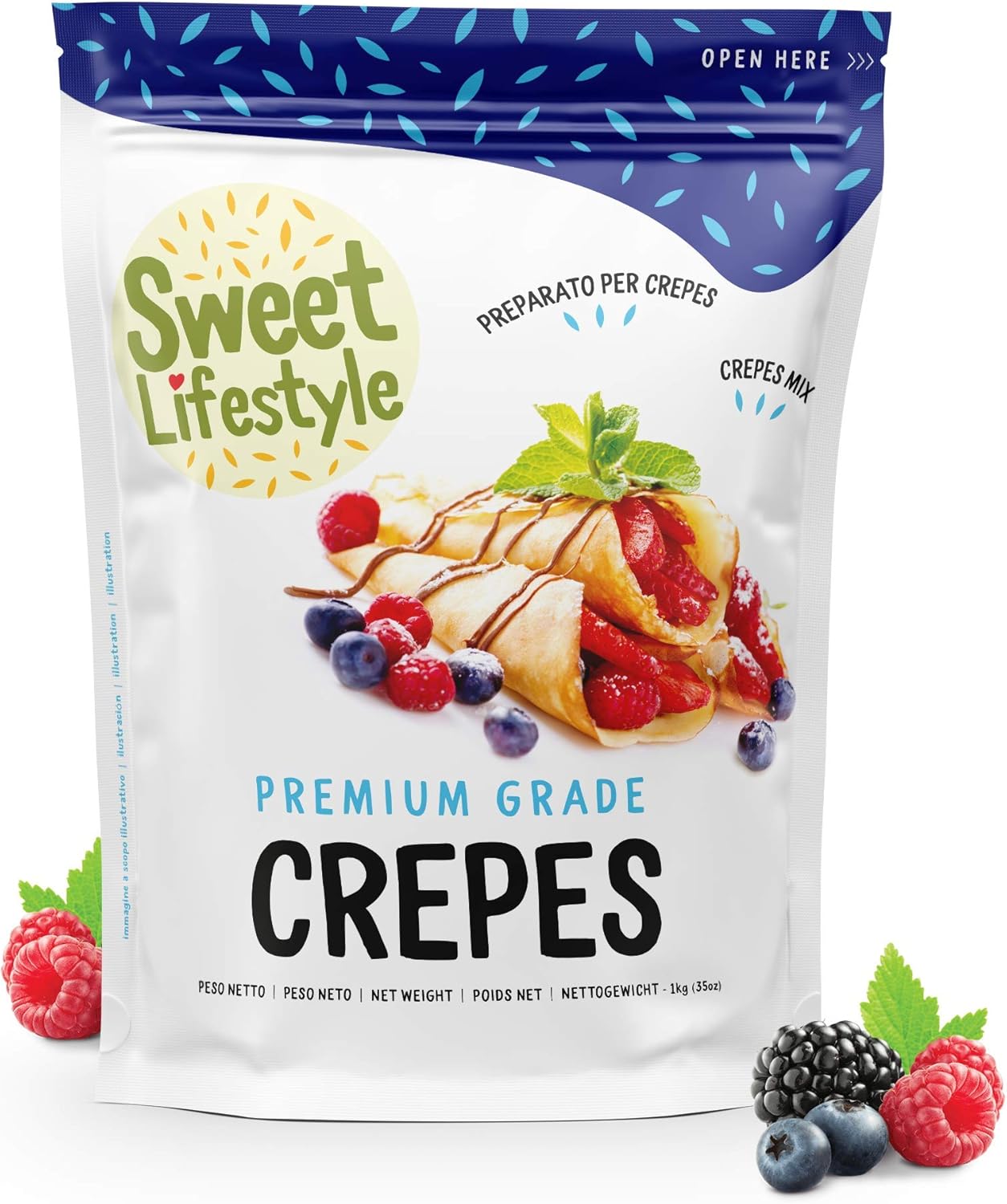 Originale preparato per Crepes 1 KG Sweet Lifestyle 100 Made in