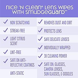 Nice 'n Clean SmudgeGuard Lens Cleaning Wipes