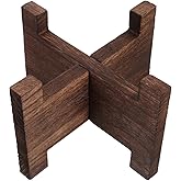 Unomor Wood Drink Dispenser Holder and Plant Stand - Sturdy Floor Stand for Indoor Use, Fits 1-5 Gallon Water Bottles, Compatible with Various Plant Pots