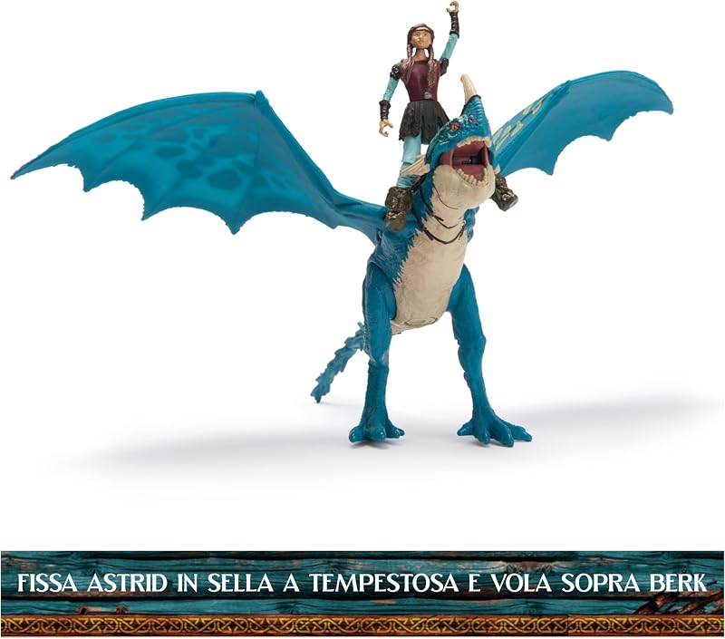 , Dragon Trainer, Tempestosa e Astrid, Drago e Vichingo, Giocattoli per Bambini, 4+ Anni