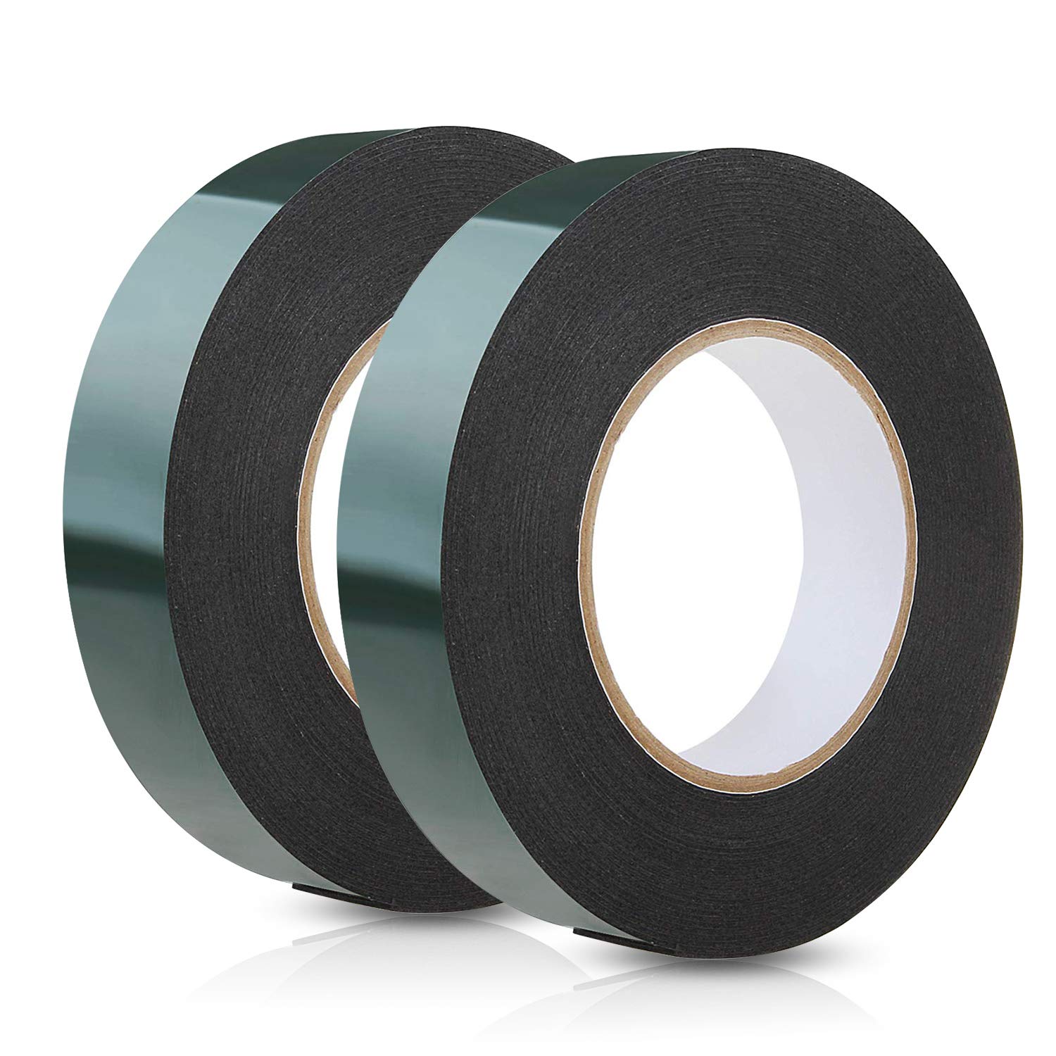 WooZuu 2 Pack 10m×20mm Black Foam Tape Double Sided Sponge Tape Waterproof Mounting Self Adhesive Tape Rolls