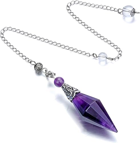 Amazon Jsdde ダウジング ペンデュラム ペンダント ネックレス 振り子 パワーストーン 天然石 水晶 ローズクォーツ アメジスト タイガーアイ 黒曜石 オーパル ブルーサンドストーン カットタイプ 開運 風水 占い 浄化 厄除け お守り 魔除け アメジスト ネックレス 通販