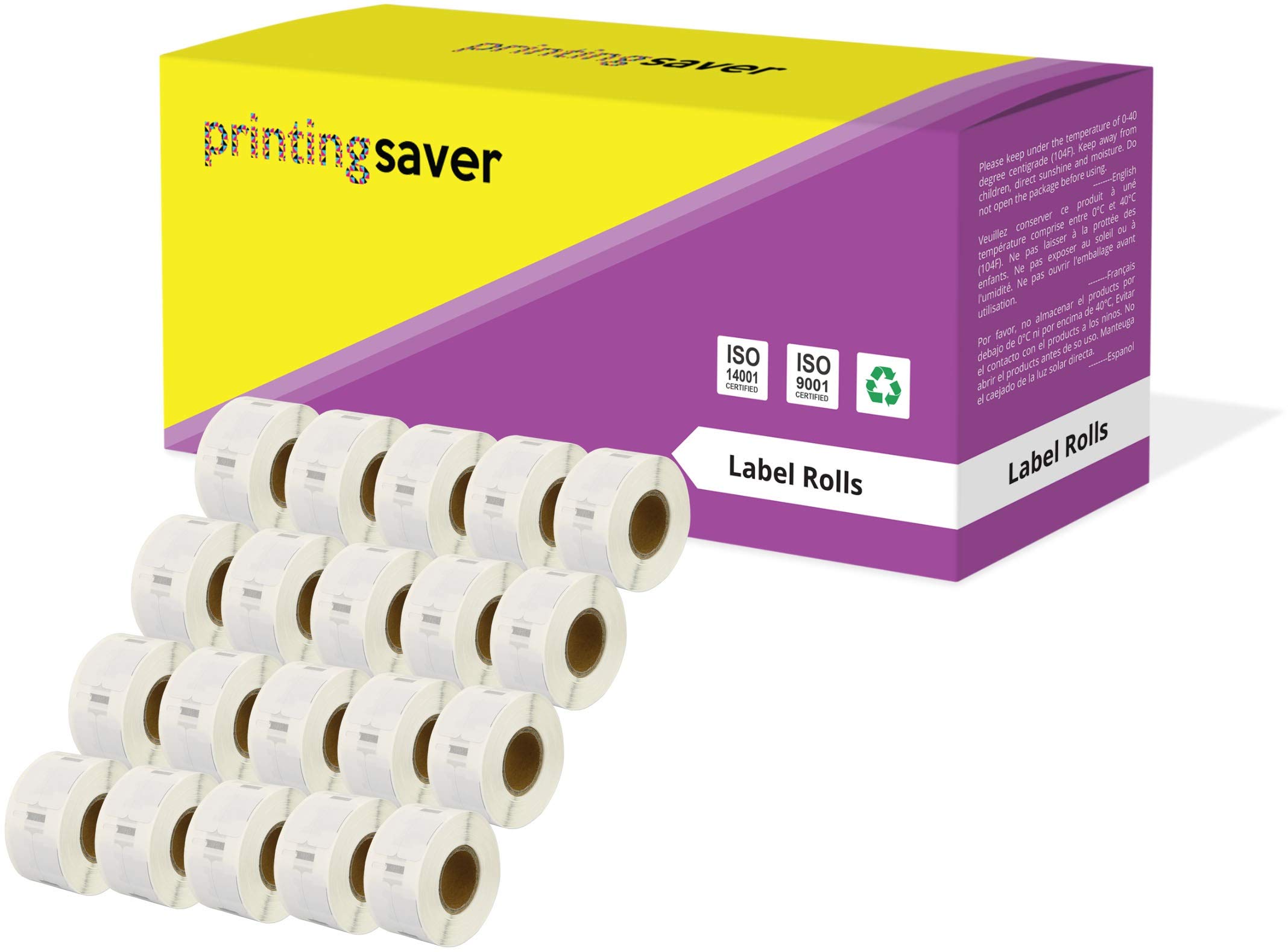 Printing Saver 20x 11353 12 x 24 mm Compatible Multipurpose Labels Rolls (1000 Labels per Roll) for LabelWriter 310 320 330 4XL 400 450 Turbo/Twin Turbo/Duo & Seiko SLP Label Printers