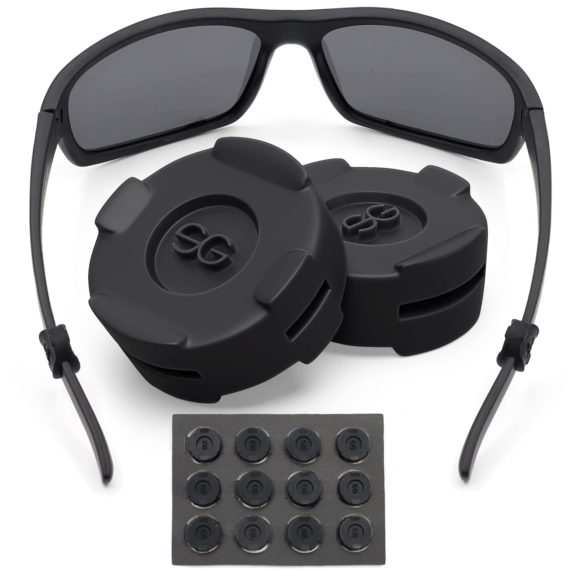Photo 1 of SIGONNA Eyeglass Ear Grips - Silicone Glasses Ear Cushions - 6 Pairs (Black)