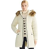 Orolay CHIIONE Winter Puffer Jacket Women's Slim Windproof Down Coat with Detachable Fur Collar & 3 Pockets, Warm Parka