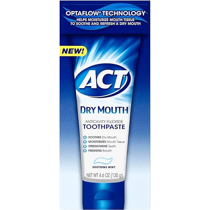 Act Dry Mouth Anticavity Fluoride Toothpaste, 4.6 oz (Pack of 3) by ACT