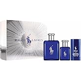 Ralph Lauren - Polo Blue Eau de Toilette - Men's Cologne Trio Set ($192 Value)- Full Size, 4.2 Fl Oz, Travel Size, 1.35 Fl Oz & Deodorant
