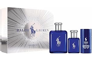 Ralph Lauren - Polo Blue Eau de Toilette - Men's Cologne Trio Set ($192 Value)- Full Size, 4.2 Fl Oz, Travel Size, 1.35 Fl Oz & Deodorant