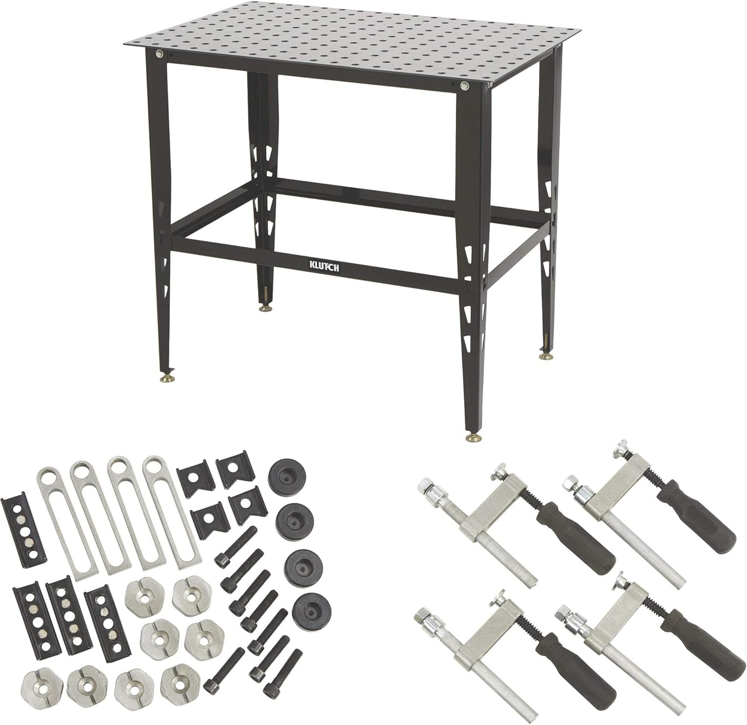 Klutch Steel Welding Table with Tool Kit - 36in.L x 24in.W x 33 1/4in.H - - 